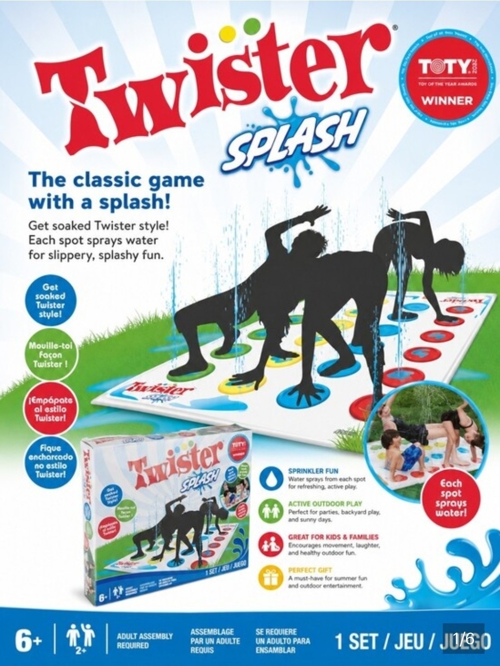 Hasbro Twister Splash Game - Red, Blue, Yellow, Green